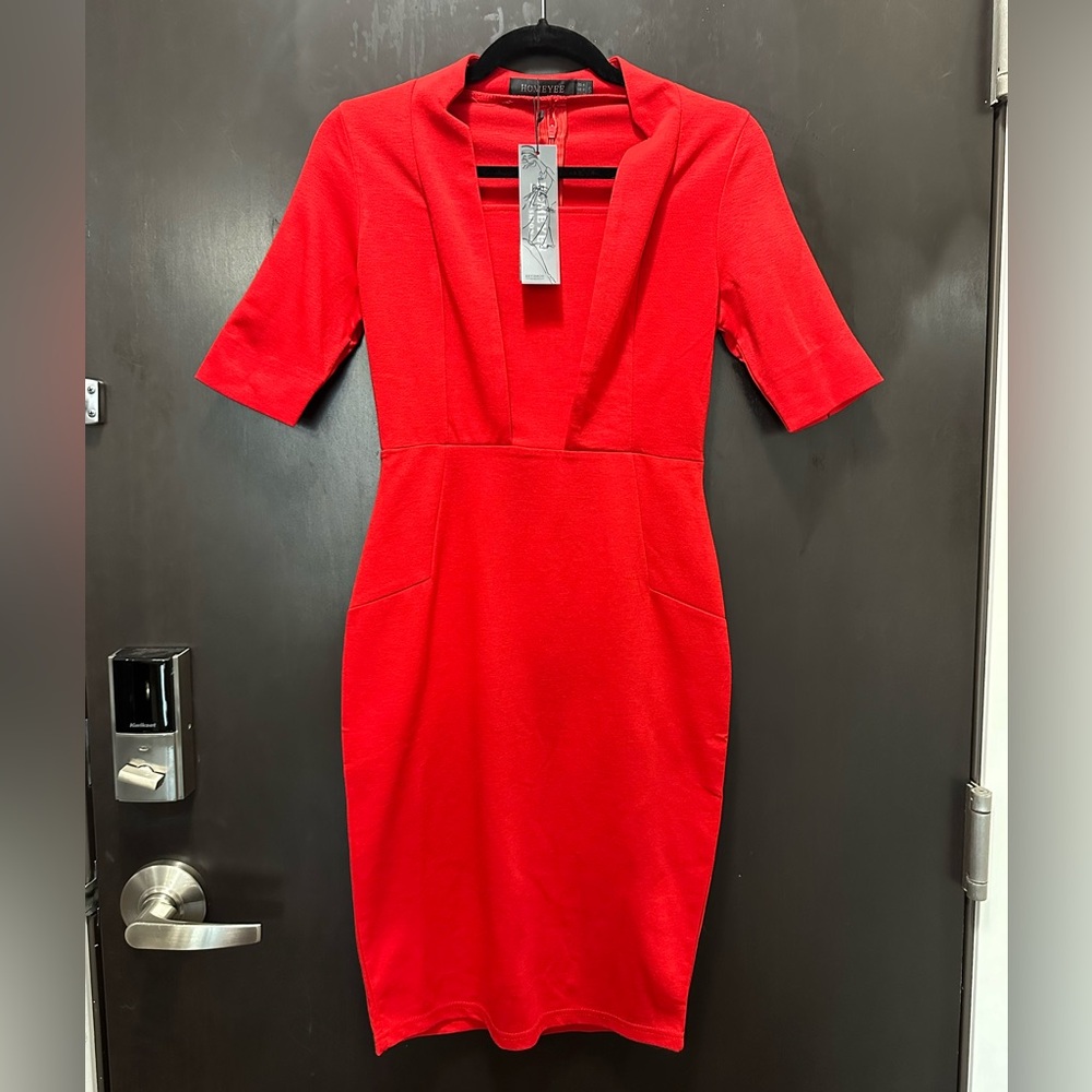 HOMEYEE Red Dress